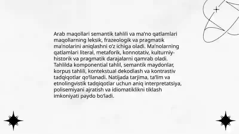 Arab maqollari va matallari ustida ishlash 4