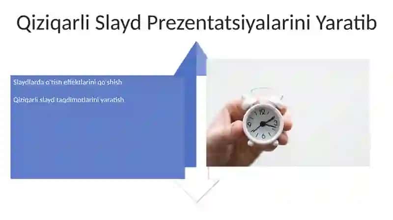 Slaydga o'tish effektlarini qo'shish 4