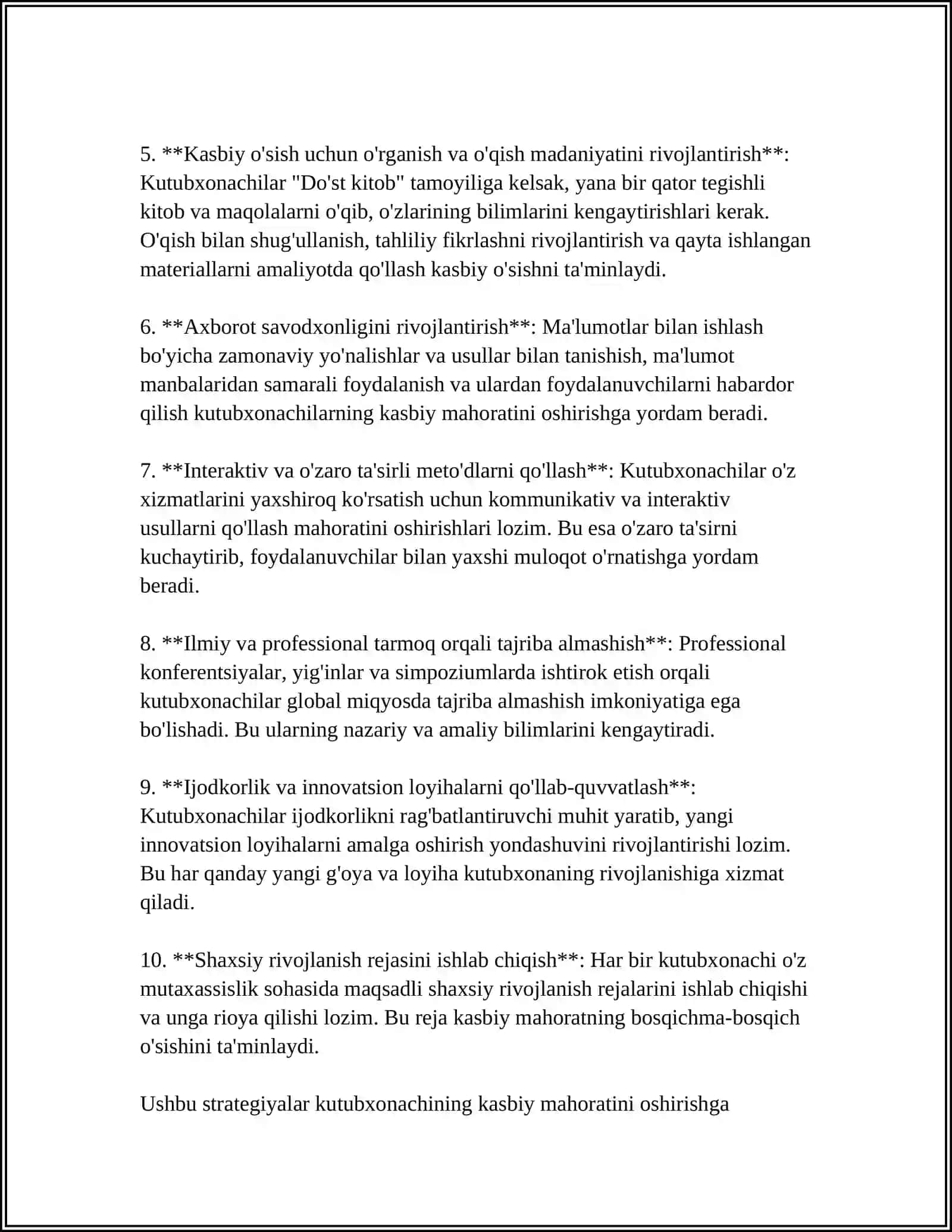 KUTUBXONACHINING SHAXSIY RIVOJLANISH STRATEGIYASI 4