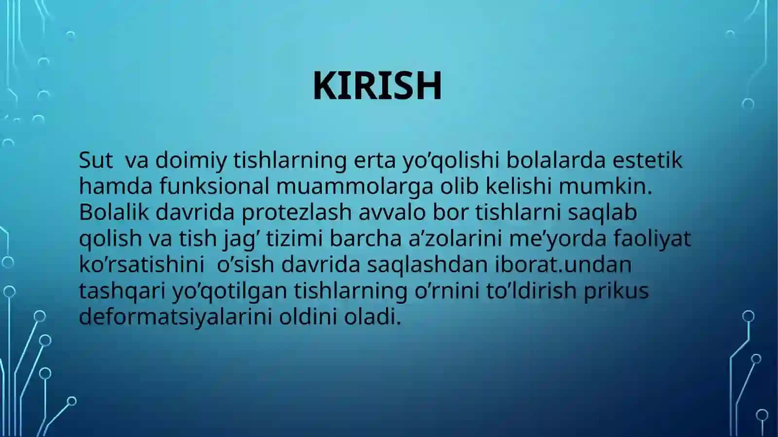 Tishlarni erta olinishi natijasida yuzaga kelishi mumkin bo’lgan asoratlar. 4