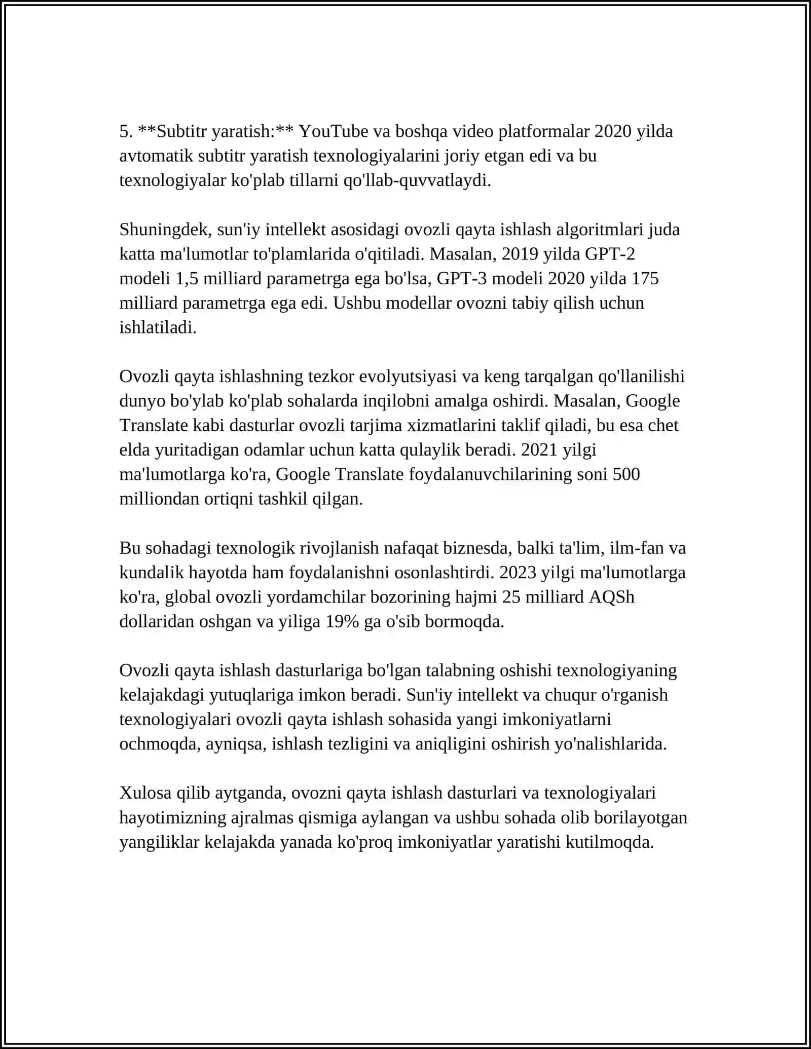 OVOZNI QAYTA ISHLASH VA TINGLASH UCHUN DASTURIY MAHSULOTLAR 4