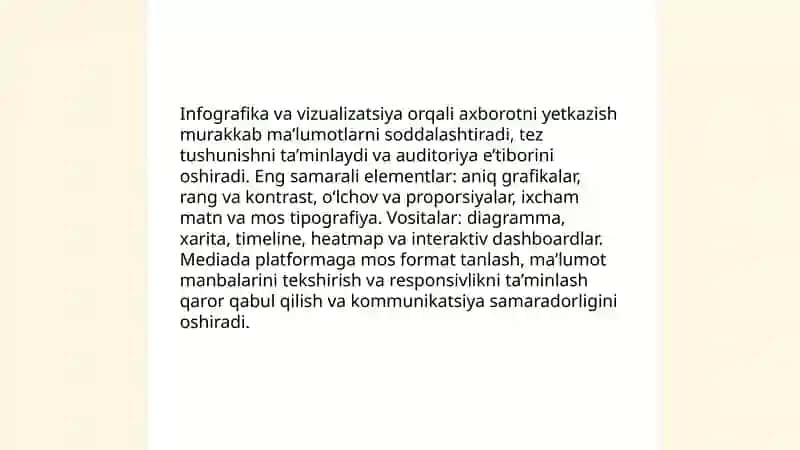 Media makonda axborotni taqdim etish 4