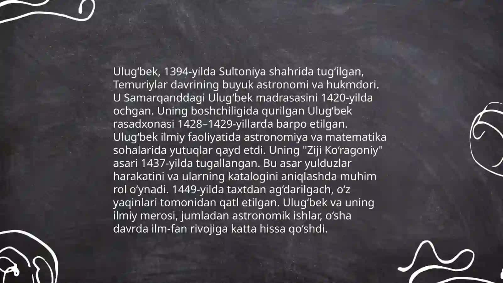 Mirzo Ulug'bek-davlat arbobi va buyuk olim 4