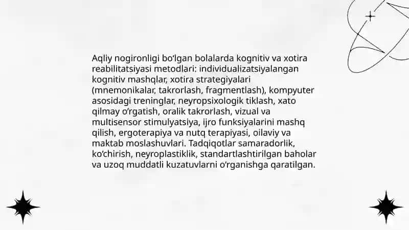 Oligofrenopisixologiya fanida olib borilyotgan ilmiy - tadqiqot ishlar 4