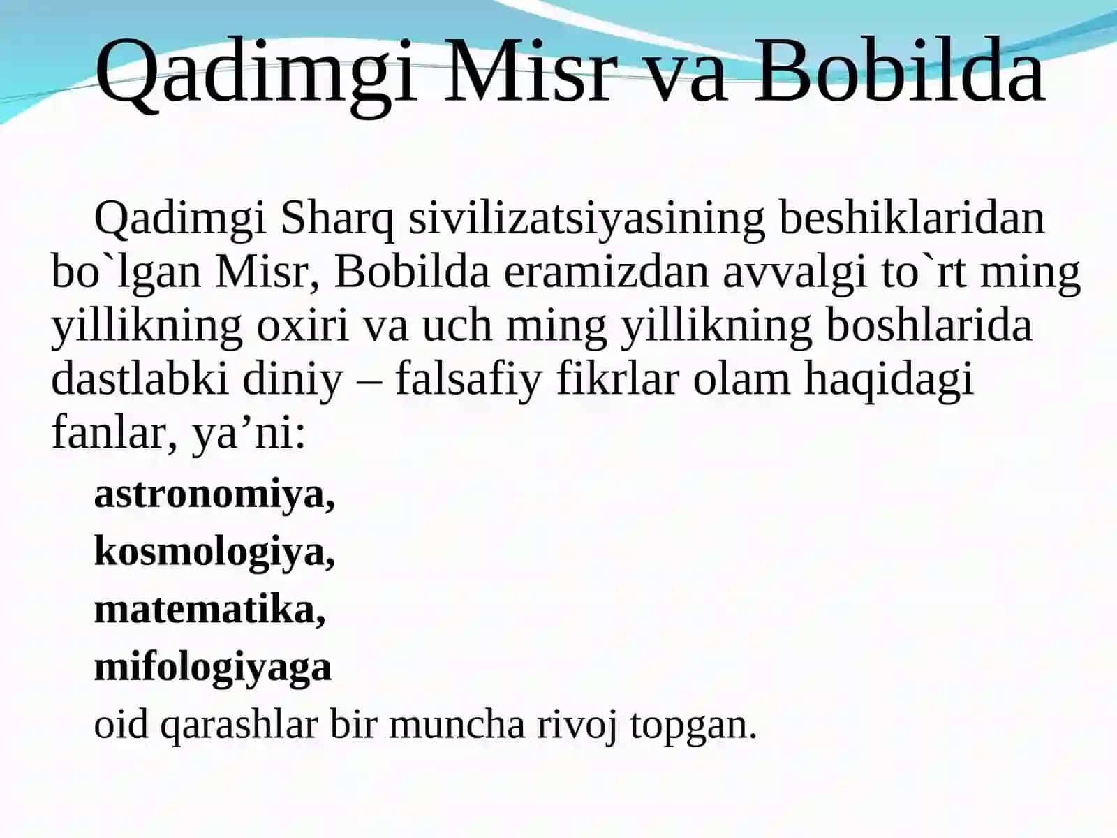 FALSAFIY TAFAKKUR TARAQQIYOTI BOSQICHLARI: SHARQ FALSAFASI 4