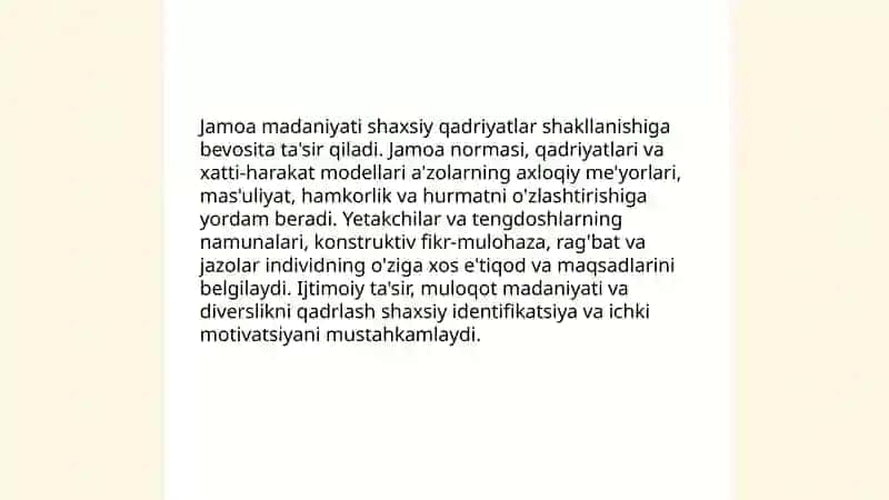 Jamoaning shaxs rivojlanishidagi örni 4