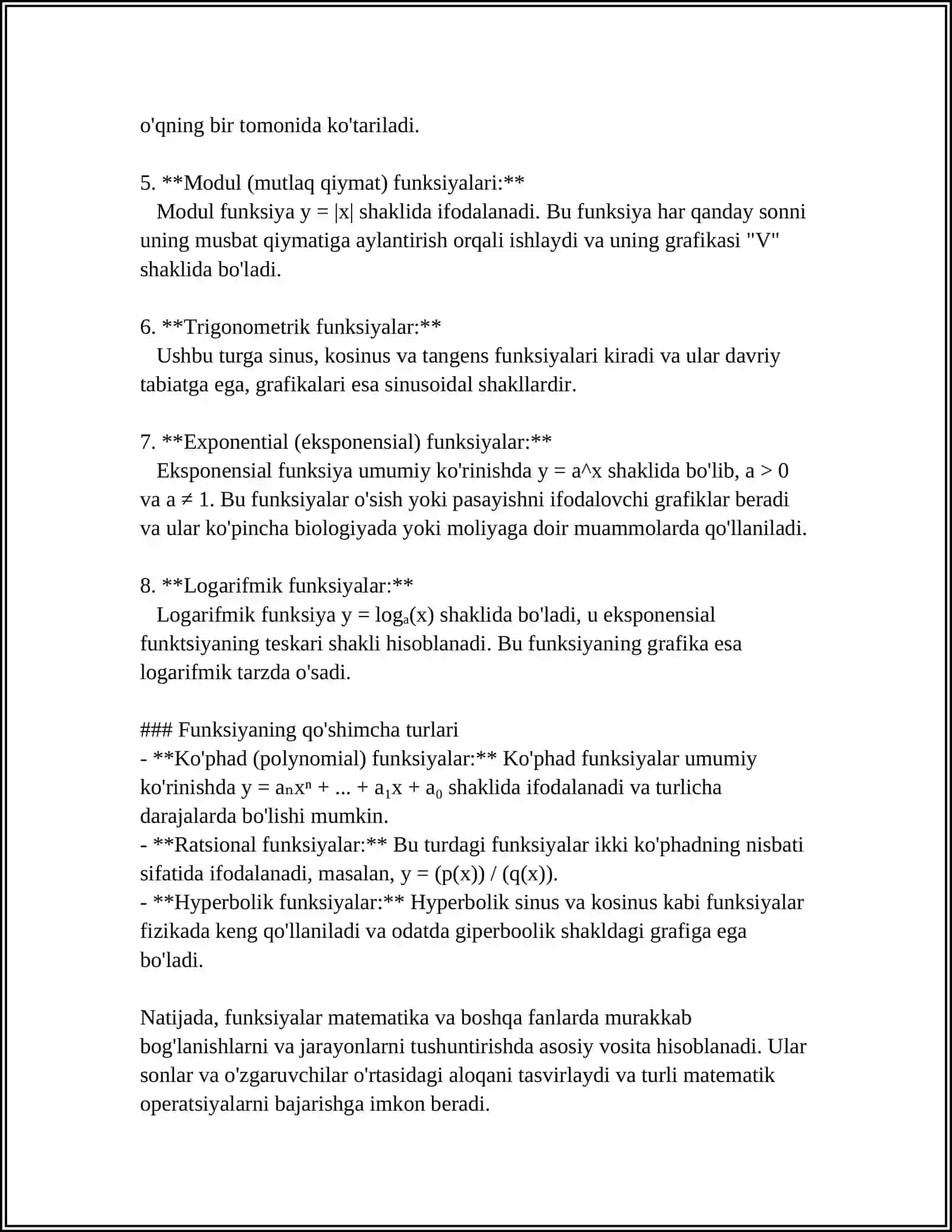 BOSHLANG'ICH FUNKSIYA VA ANIQMAS INTEGRAL TUSHUNCHALARI. INTEGRALLAR JADVALI 4