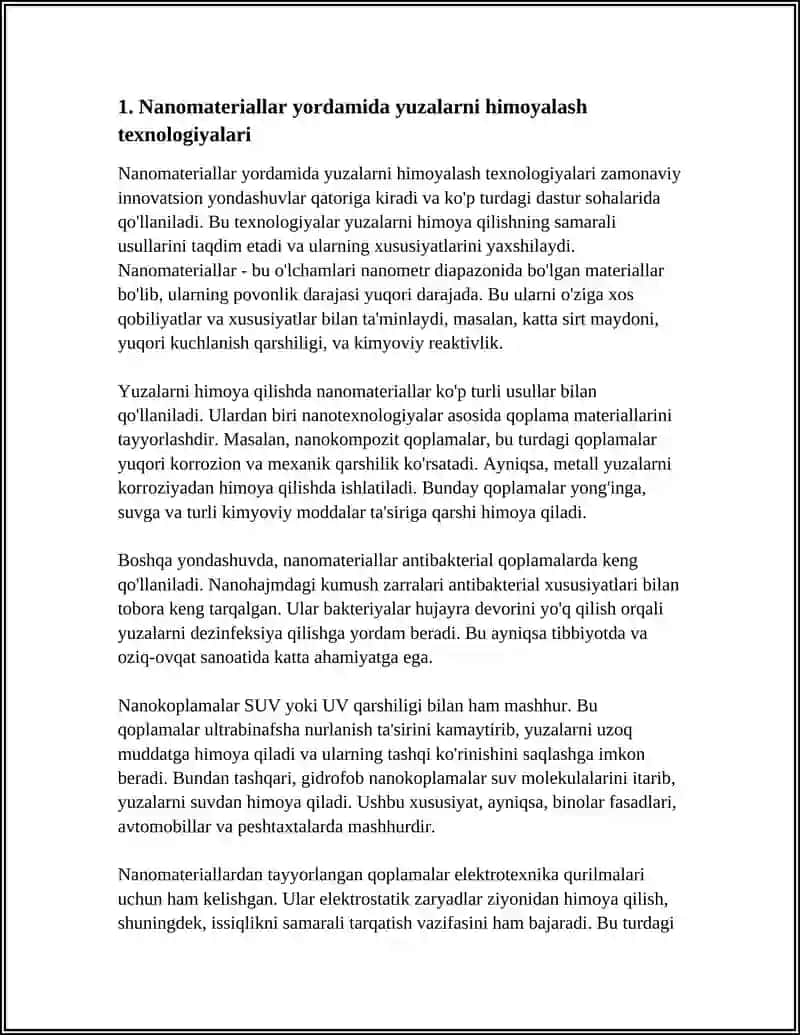 Nanomateriallar yordamida yuzalarni himoyalash texnologiyalari 4