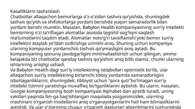 Sun’iy intellekt Tibbiyotda 4