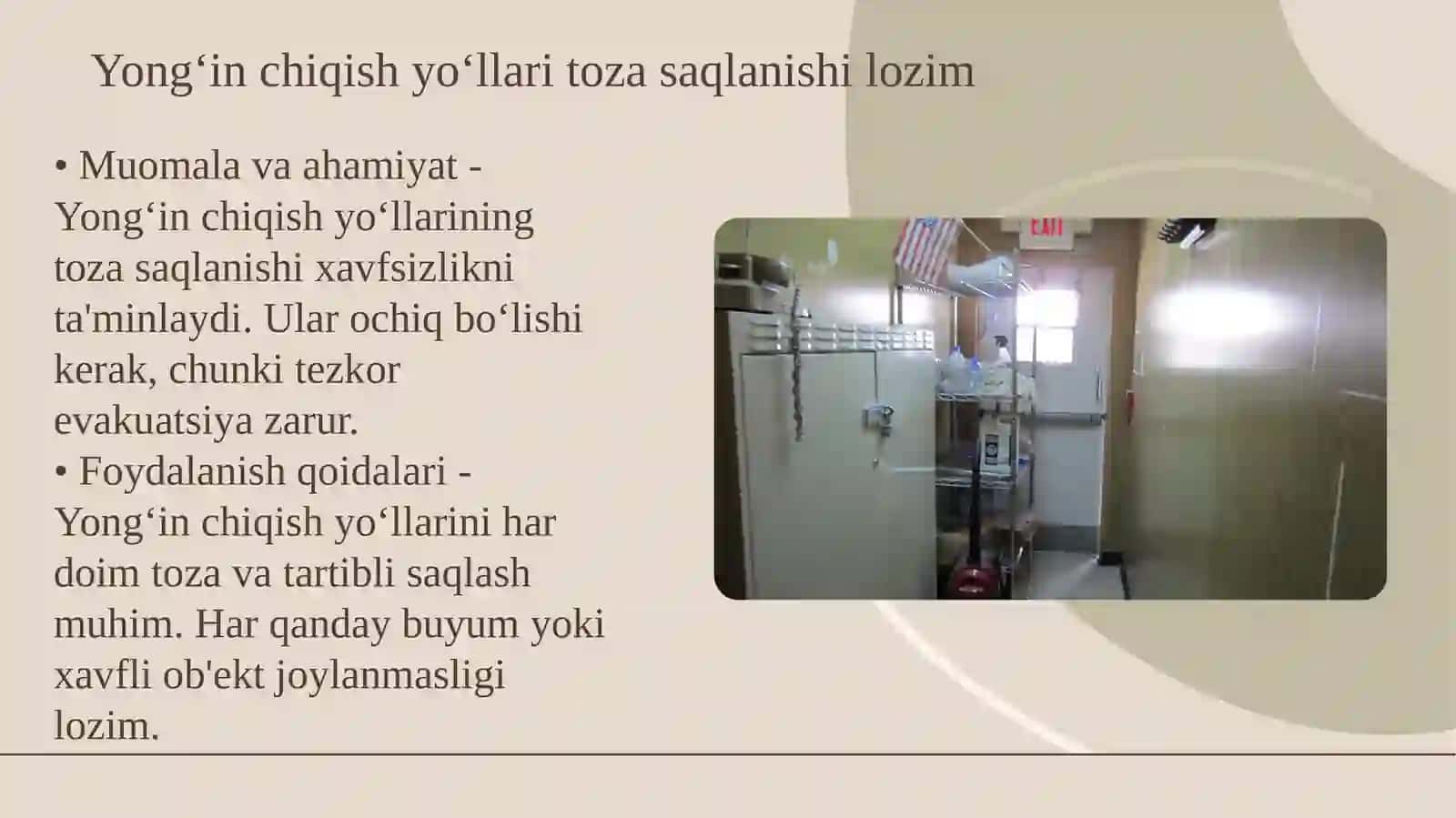 Bino yong‘in xavfsizligi reja 4