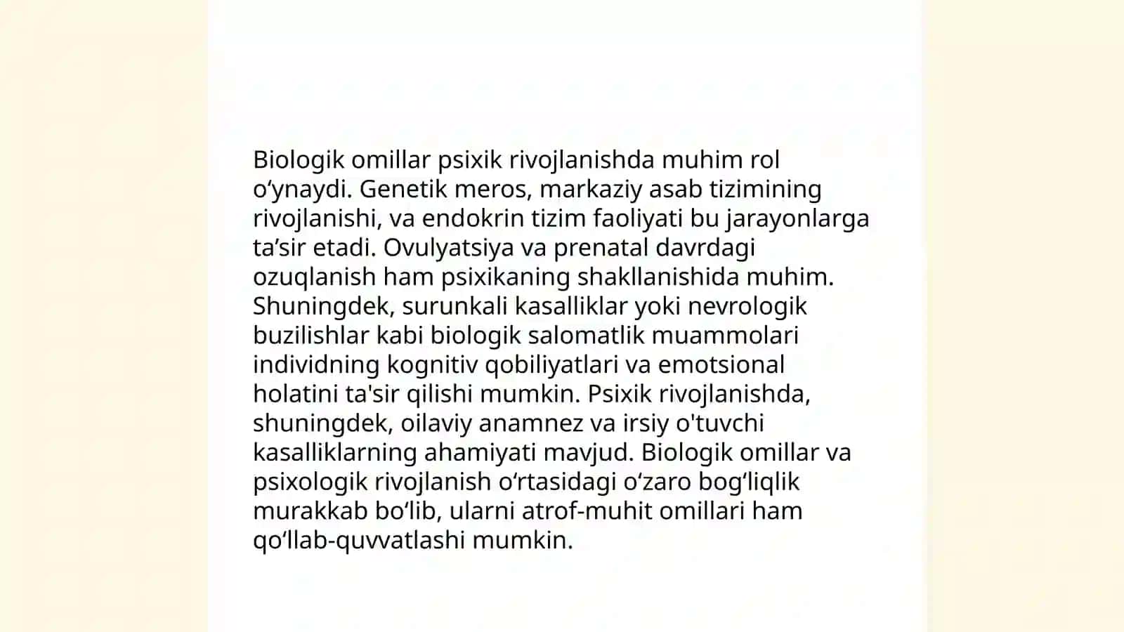Psixik rivojlanishning asosiy qonuniyatlari 4