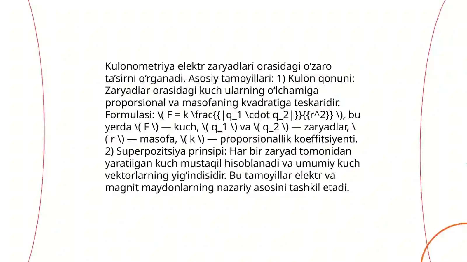 Kulonometriyani mohiyati. Tortma va hajmiy kulonometrlar 4