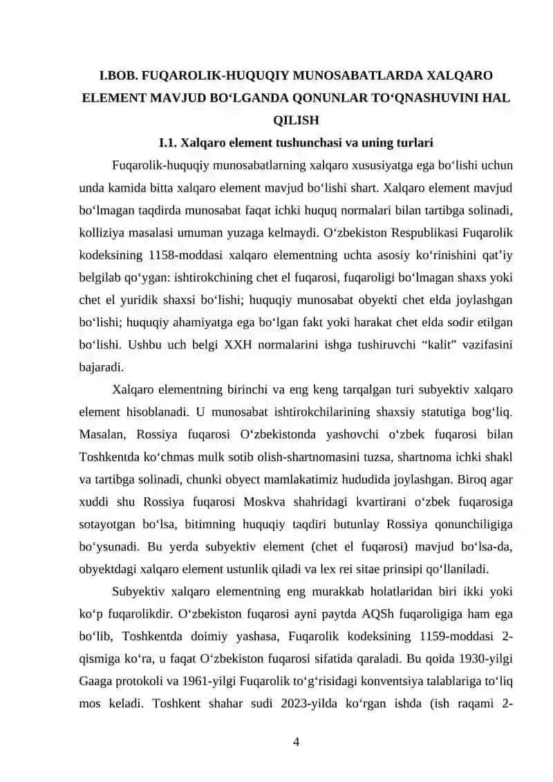 Xalqaro Xususiy Huquq Normalarini Fuqarolik-Huquqiy Munosabatlarga Nisbatan Tatbiq Qilish 4