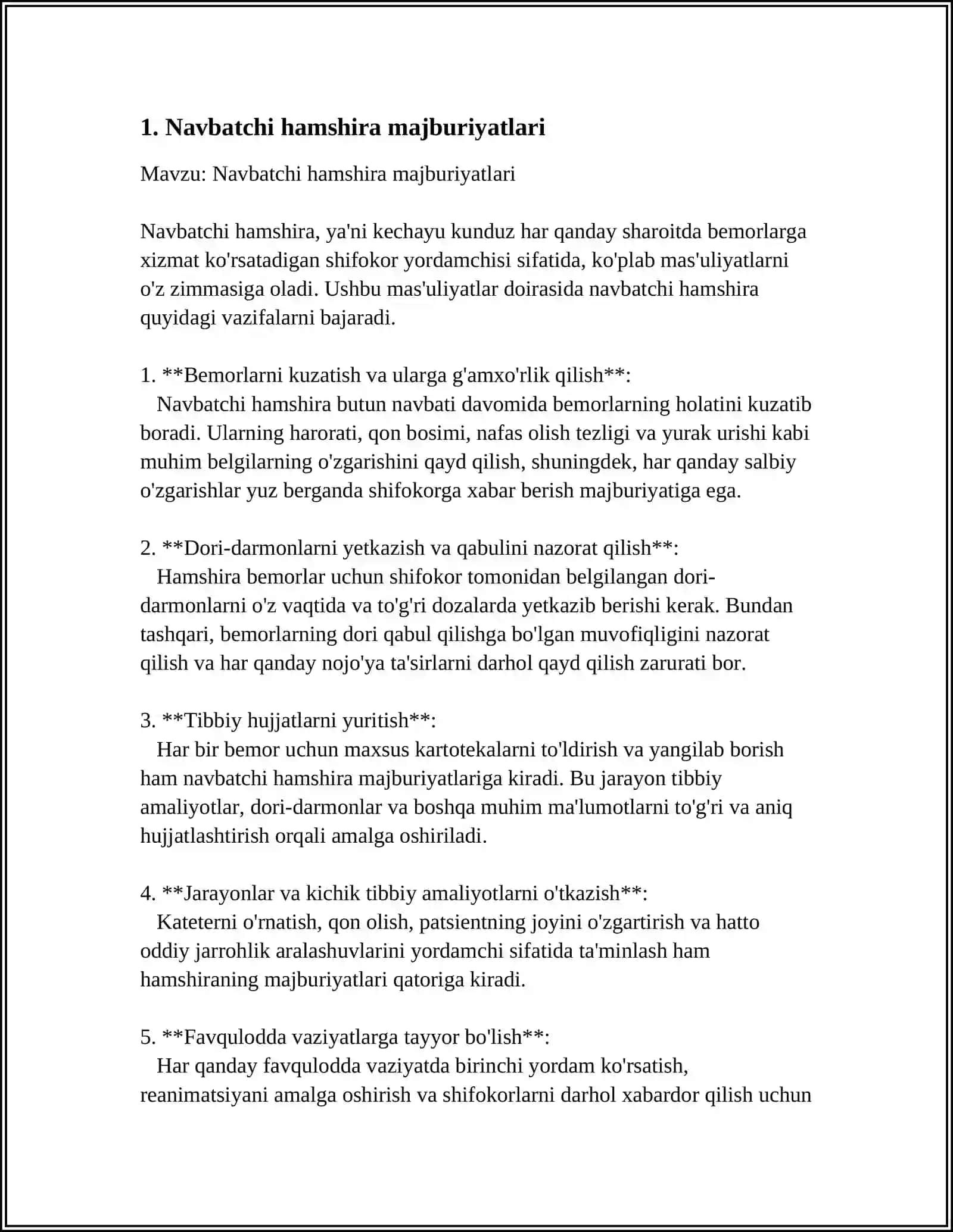 NAVBATCHI HAMSHIRA MAJBURIYATLARI 4
