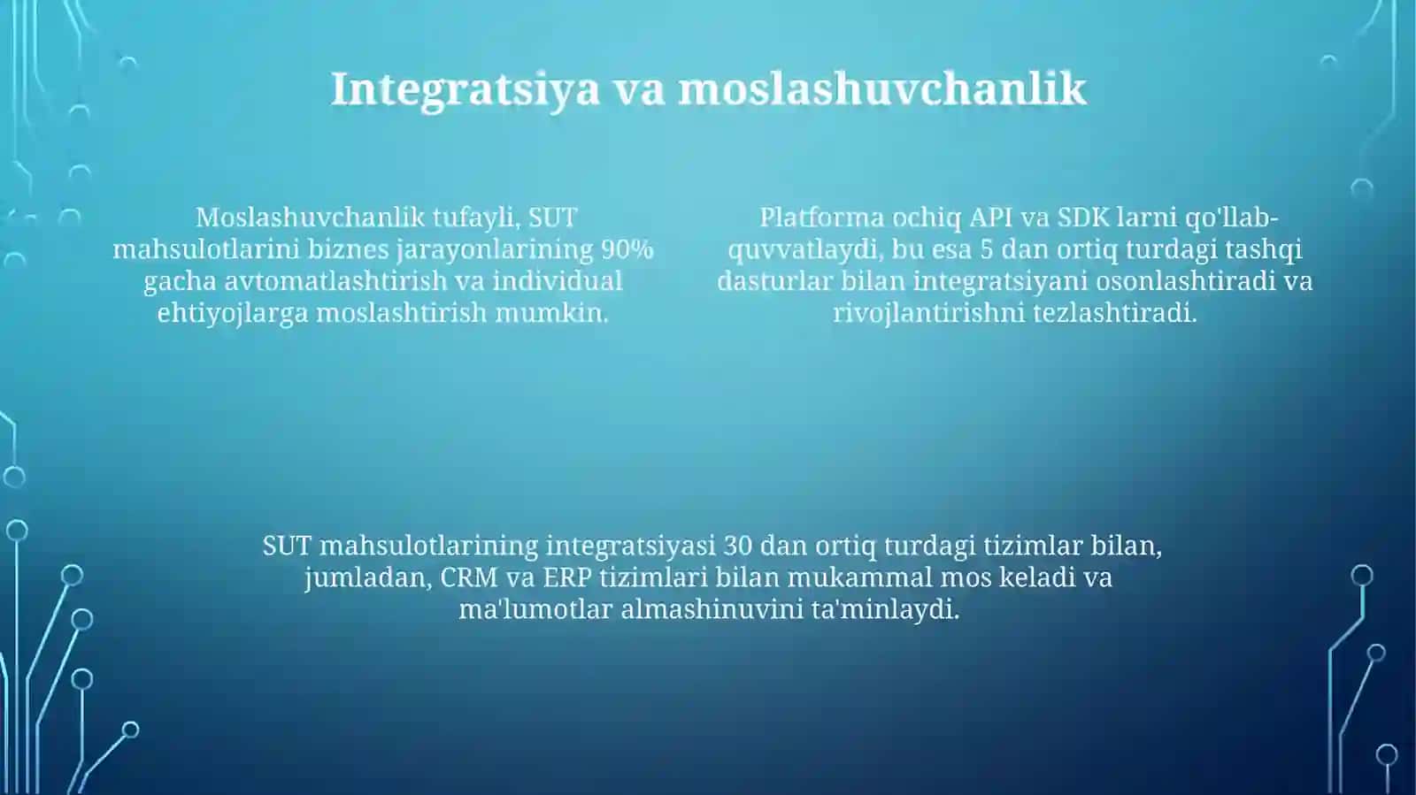 SUT Maxsulotlarini Ishlatilishi Texnologiyasi 4