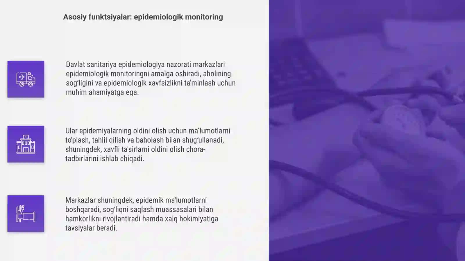 Davlat sanitariya epidemiologiya nazorati markazlarining asosiy funksiyalari 4