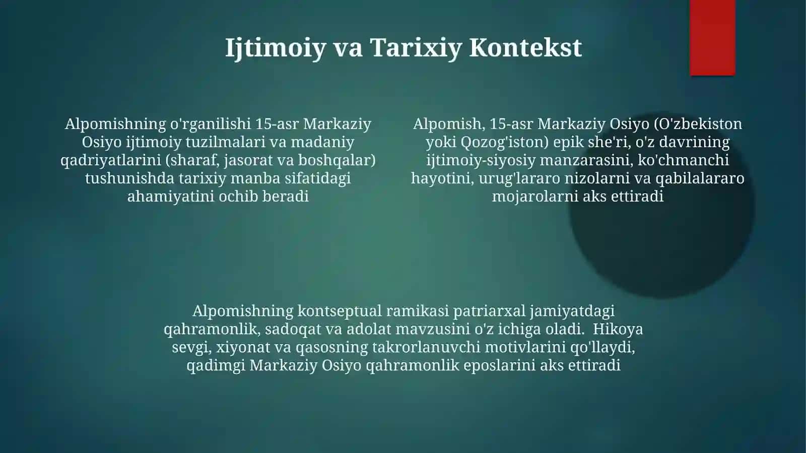 "Alpomish"dostoniningģoyaviy-badiiyxususiyatlarinio‘rganish 4