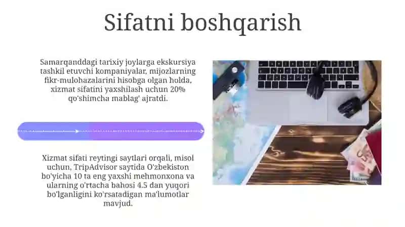 Turizm Xizmatlari Ta'rifi va Turlari 4