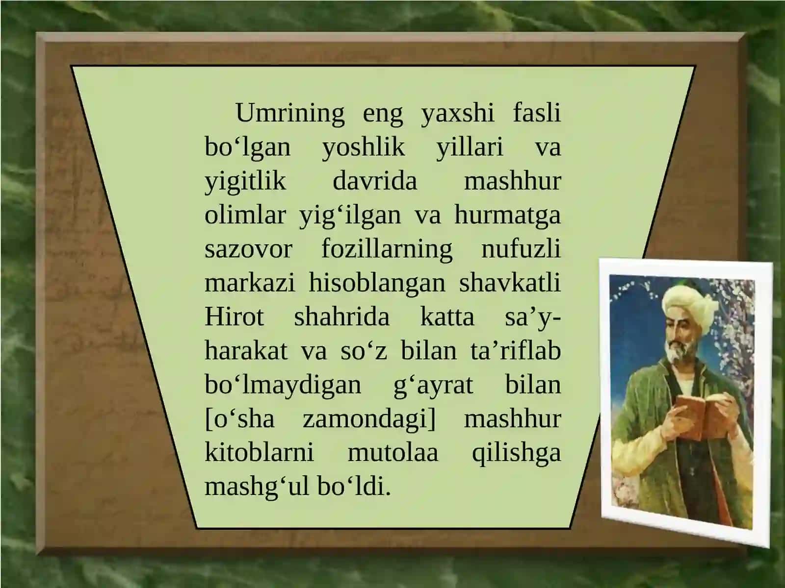 ALISHER NAVOIY («MAKORIM UL-AXLOQ»DAN PARCHALAR) 4