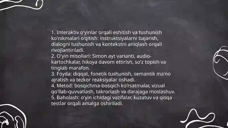 Interaktiv o'yinlar orqali so'z boyligini rivojlantirish 4