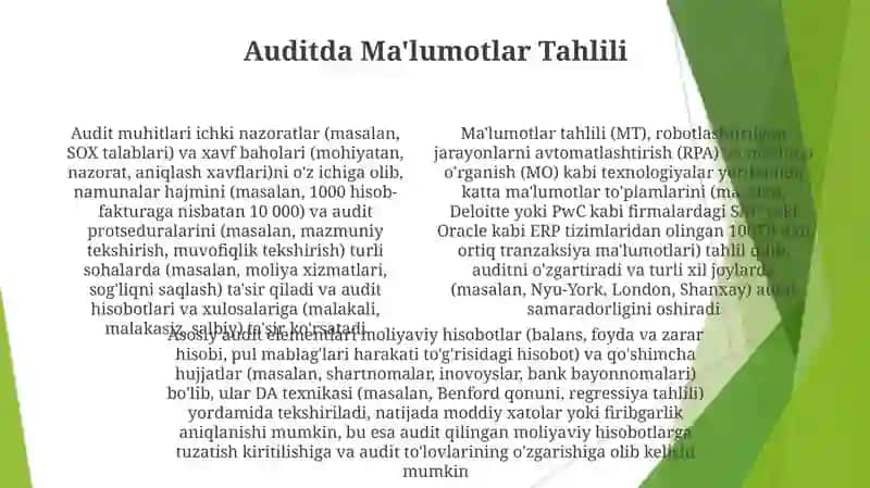 Auditda nazorat muhiti va elementlari 4