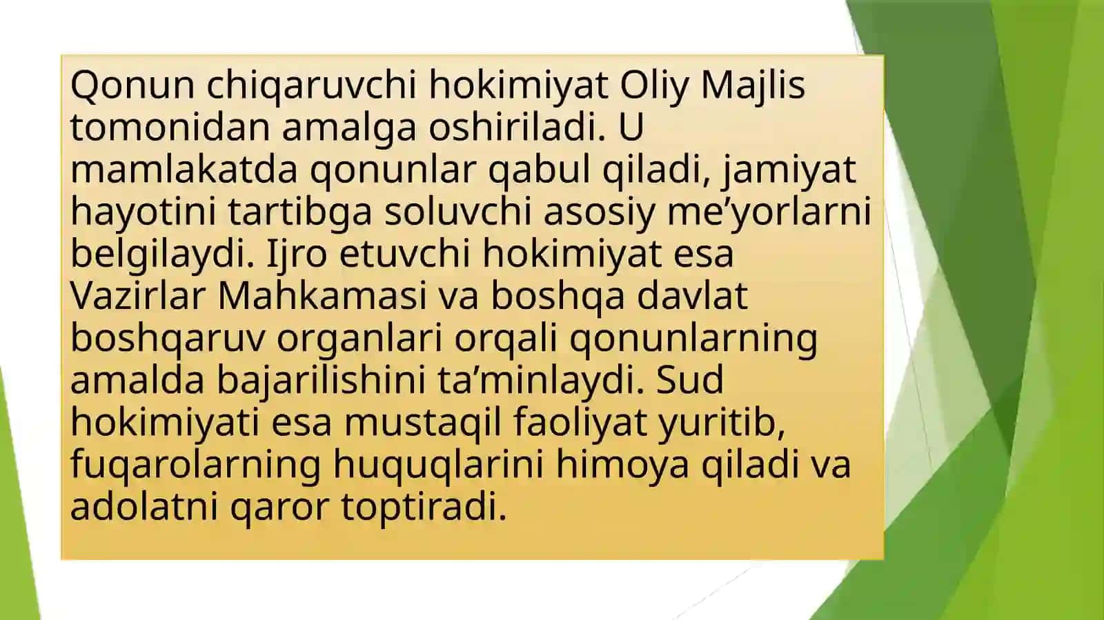 Konstitutsiyada davlat hokimiyati va boshqaruvi tizimiga oid muhim demokratik o‘zgarishlar 4