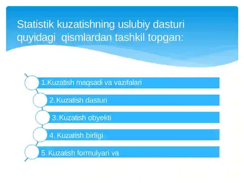 Statistik kuzatish uslubiyati 4