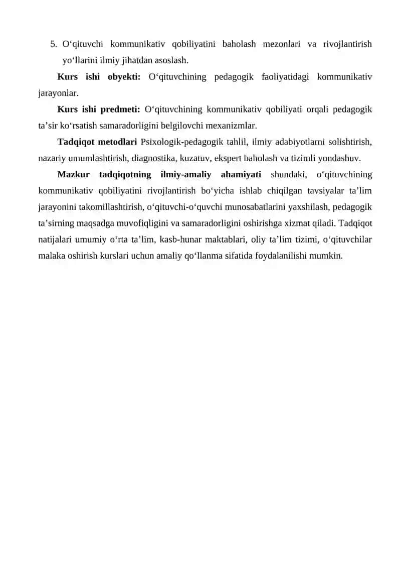 O'qituvchining kommunikativ qobiliyatida pedagogik ta'sir korsatish 4