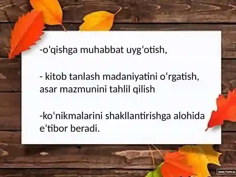 Kitobxonlikni shakllantirish 4