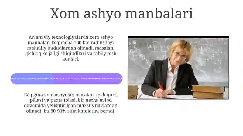 Anʼanaviy texnologiyaning oʻziga xosliklari 4