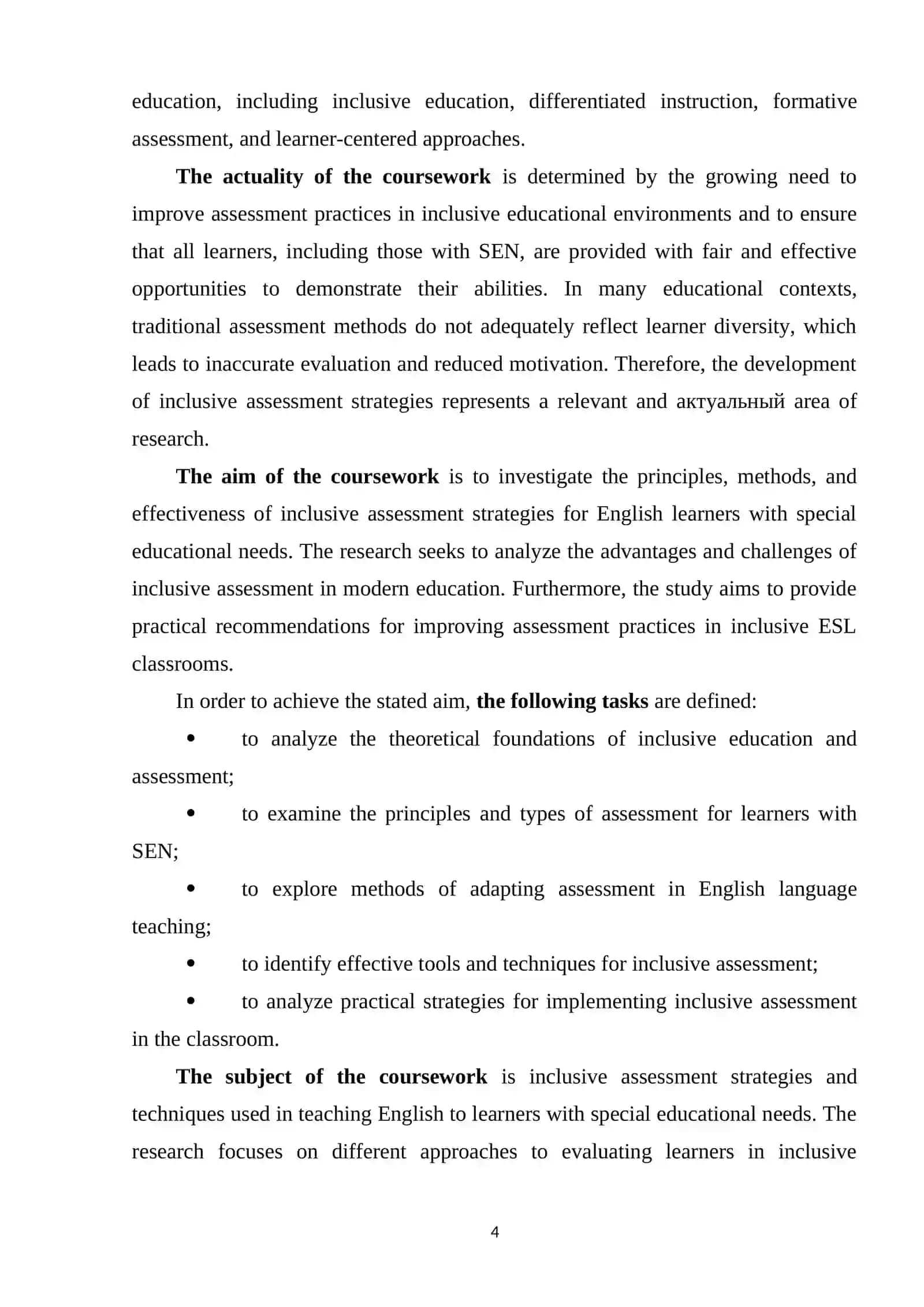 Course Work on Inclusive Assessment Strategies for English Learners with Special Educational Needs 4