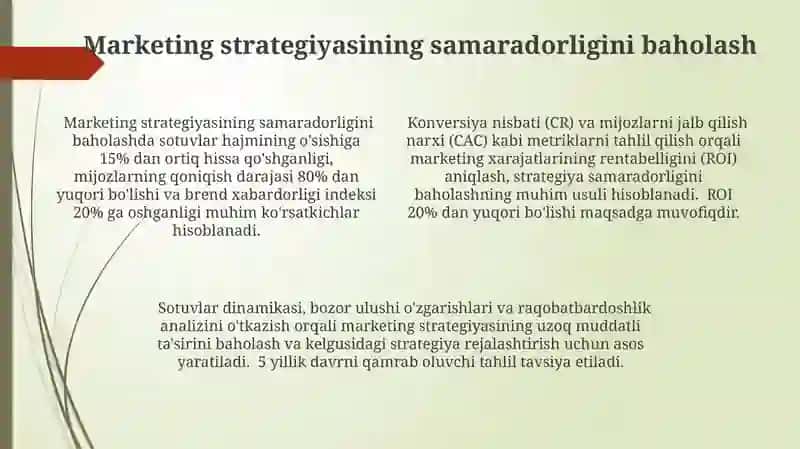 Bozor faoliyatida marketing strategiyasining ahamiyati 4