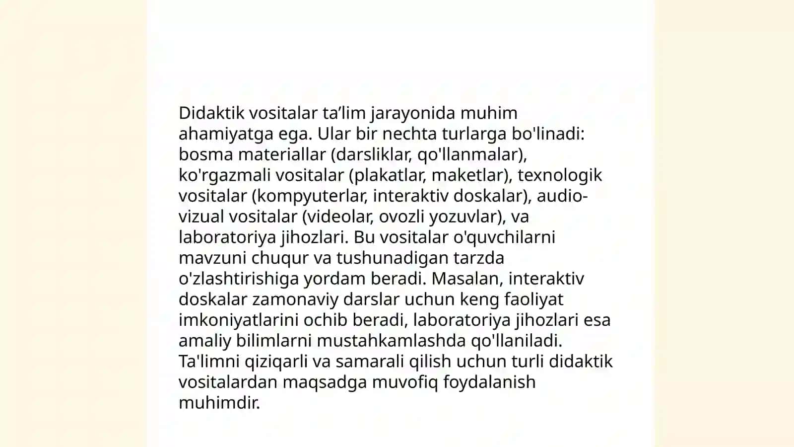 Sinfdan tashqari mashgʻulotlarning didaktik vositalari 4