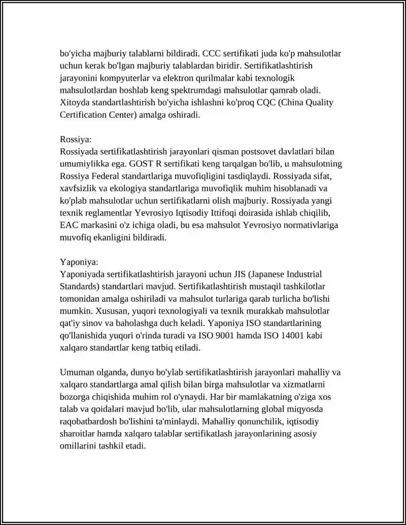 XORIJIY DAVLAT STANDARTLASHTIRISH TIZIMI 4