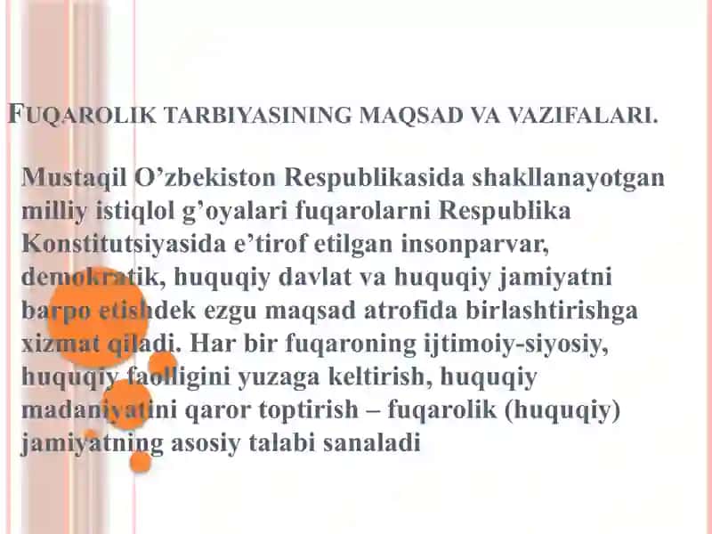 Fuqarolik tarbiyasi va Huquqiy tarbiya 4