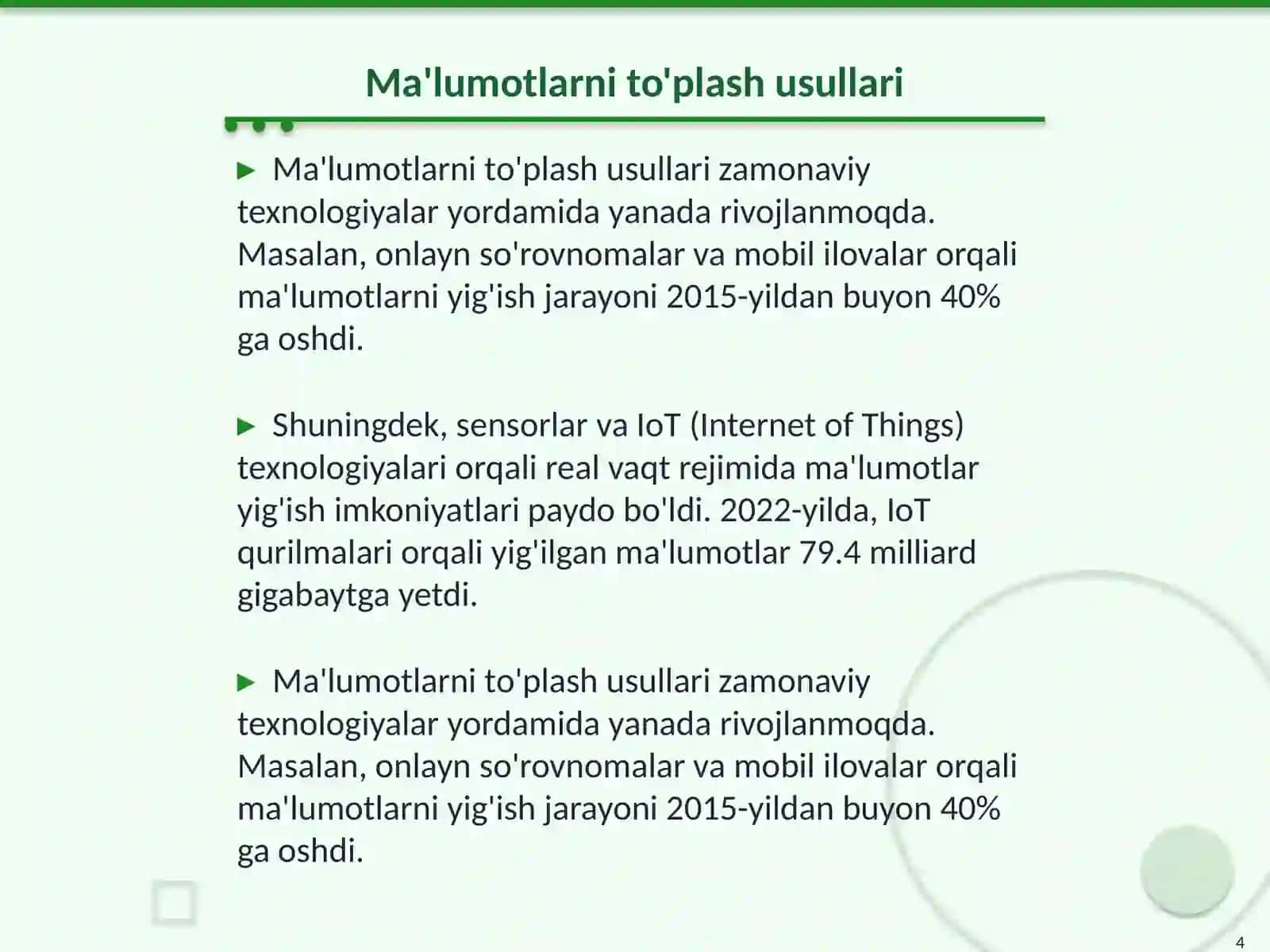 Tadqiqot olib borishning zamonaviy usullari 4