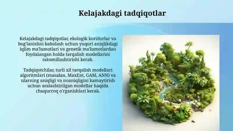 Kamyob va endem turlarni kelajakdagi potensial tarqalishini bioiqlimiy modellashtirish 4