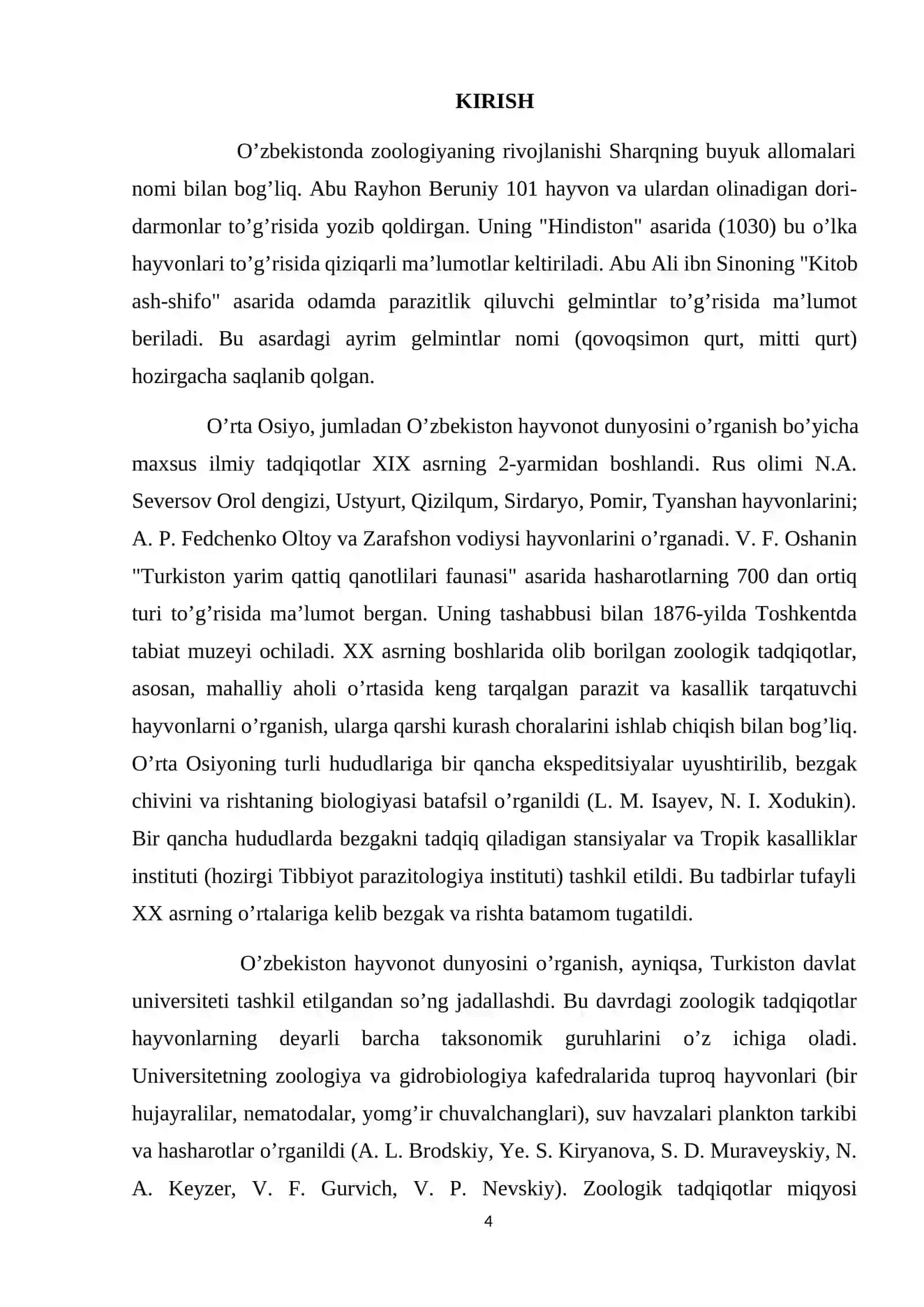 O'rta Osiyo tekisliklari ,suv havzalari va tog'li hududlarda yashovchi umurtqali hayvonlar 4