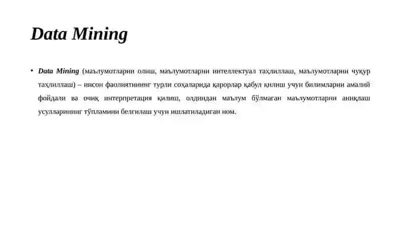 Каттаҳажмли маълумотларни қайта ишлаш технологиялари 4