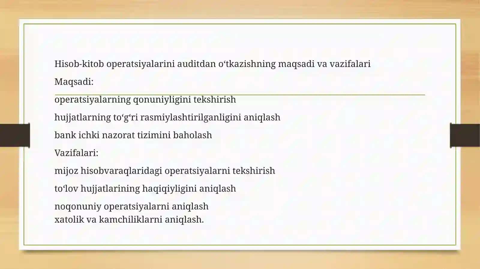 Mijozlarga ko‘rsatilgan hisob-kitoboperatsiyalari auditdan o‘tkazish tartiblari 4