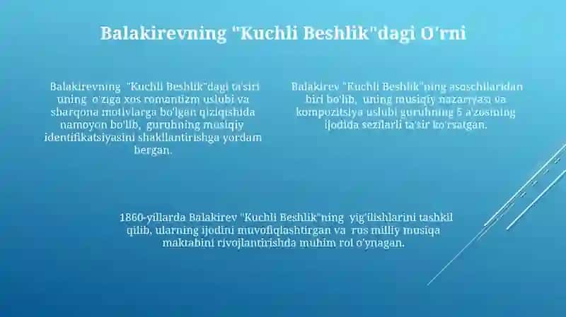 Balakirevning Hayoti va Faoliyati 4