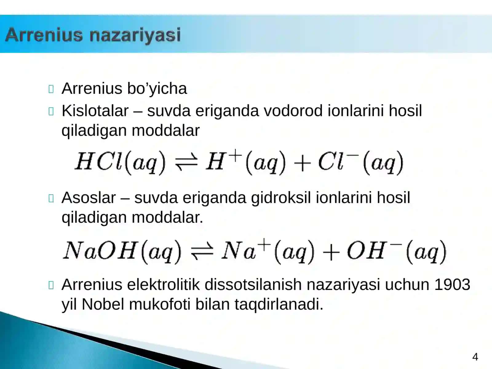 Qattiq va  yumshoq kislota va asoslar nazariyasi 4