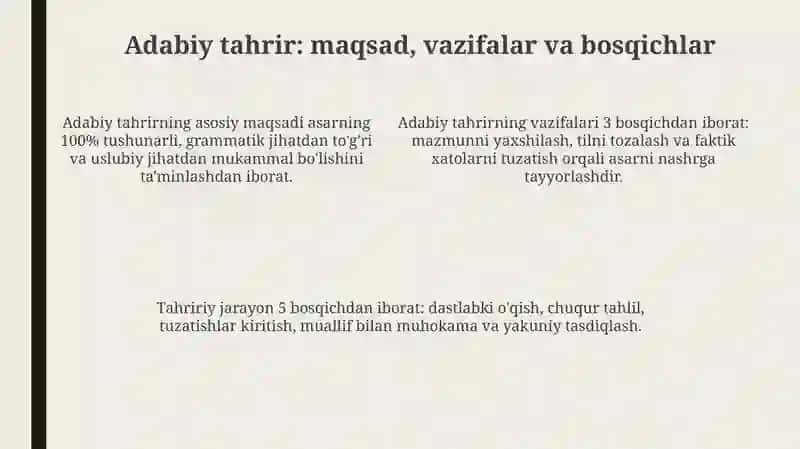 Ijod labaratoriyasi va adabiy tahrir 4
