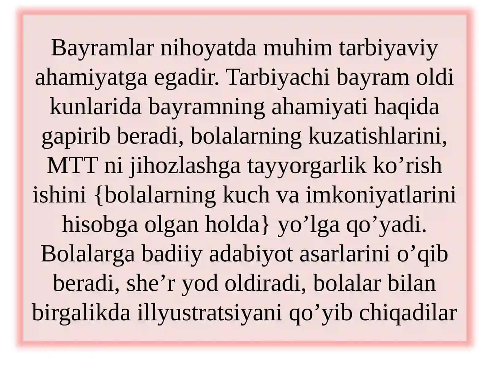 Bayram va ertaliklarni tashkil qilish va o'tkazish texnologiyalari 4