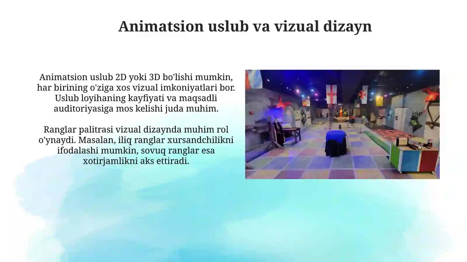 Animatorlik xizmatida madaniy,koʻngilochar tadbirlar ssenariysini tuzish 4