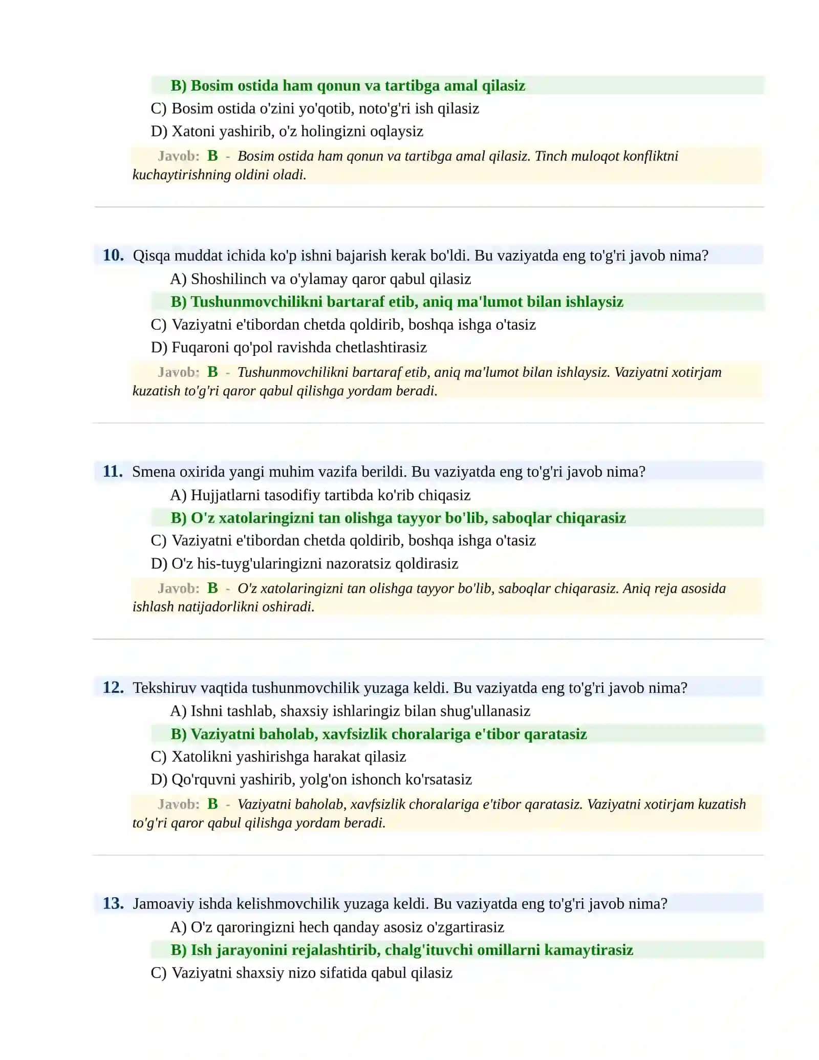 PSIXOLOGIK SINOV Testlari 4
