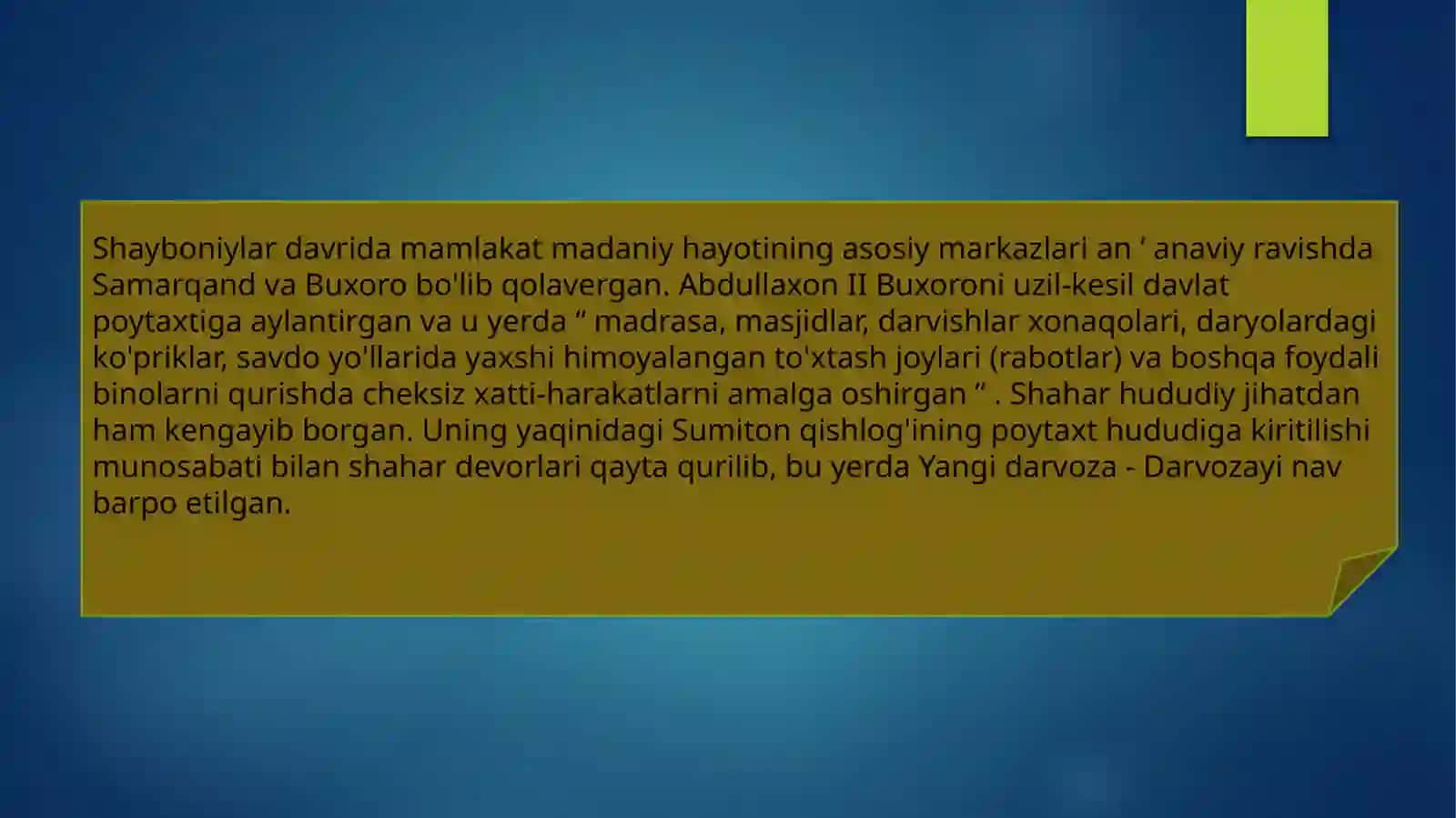 SHAYBONIYLAR DAVRIDA MADANIY HAYOT 4