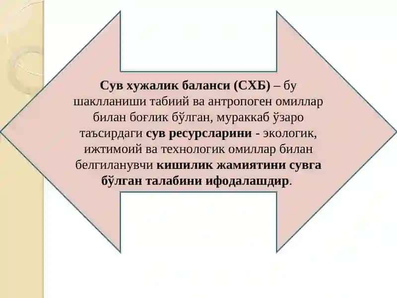 Сув хўжалик баланси (СХБ) 4