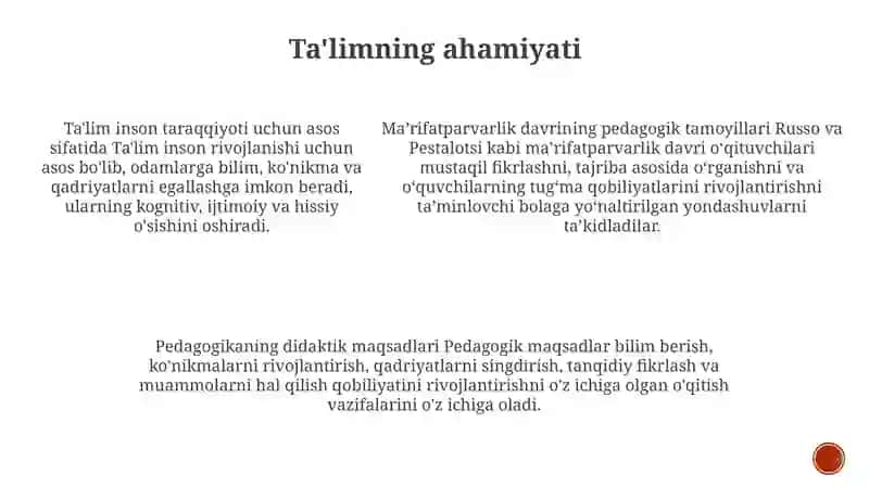 G'Arb Uyg'Onish Davri Pedagogik Namoyondalarining Didaktik G'Oyalari 4
