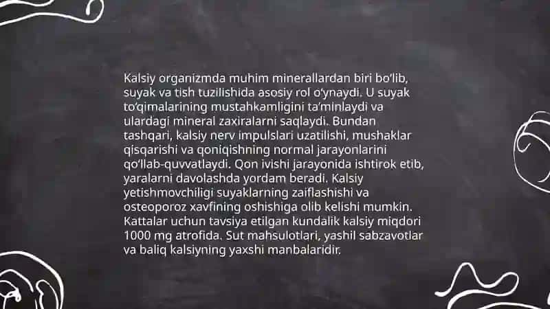 Magniy kalsiy rux haqida ma'lumotlar. Organizmga foydalari va ularni qoʻllash qoidalari 4